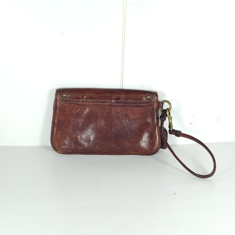 Coach Legacy 65th Anniversary Brown Leather Mini Flap Wristlet Wallet Bag - Picture 3 of 16